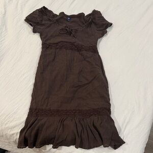 GAP Dark Brown Textured Dress